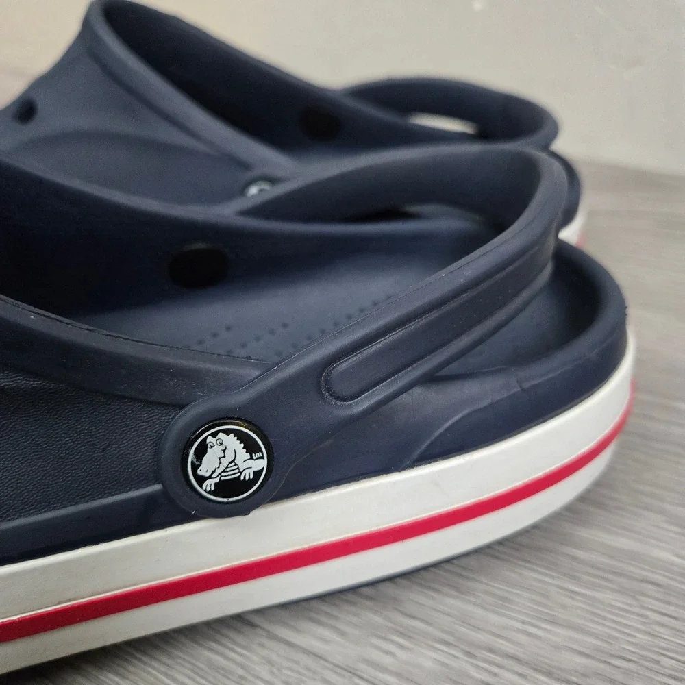 Crocs Navy Blue Bayaband Clogs Size 12 Casual Sporty Logo Clog Sporty